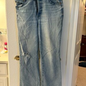 Pistola Light Blue Distressed Ankle Jeans